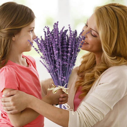 Dried Lavender Flowers Real Stems, Preserved Lavender Bouquet 15-17" Purple | 100% Natural, lavender bundle for shower, home decor, vase filler, wedding decor, aromatherapy, DIY crafts, 50g (1.76 oz)