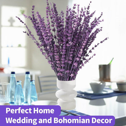 Dried Lavender Flowers Real Stems, Preserved Lavender Bouquet 15-17" Purple | 100% Natural, lavender bundle for shower, home decor, vase filler, wedding decor, aromatherapy, DIY crafts, 50g (1.76 oz)