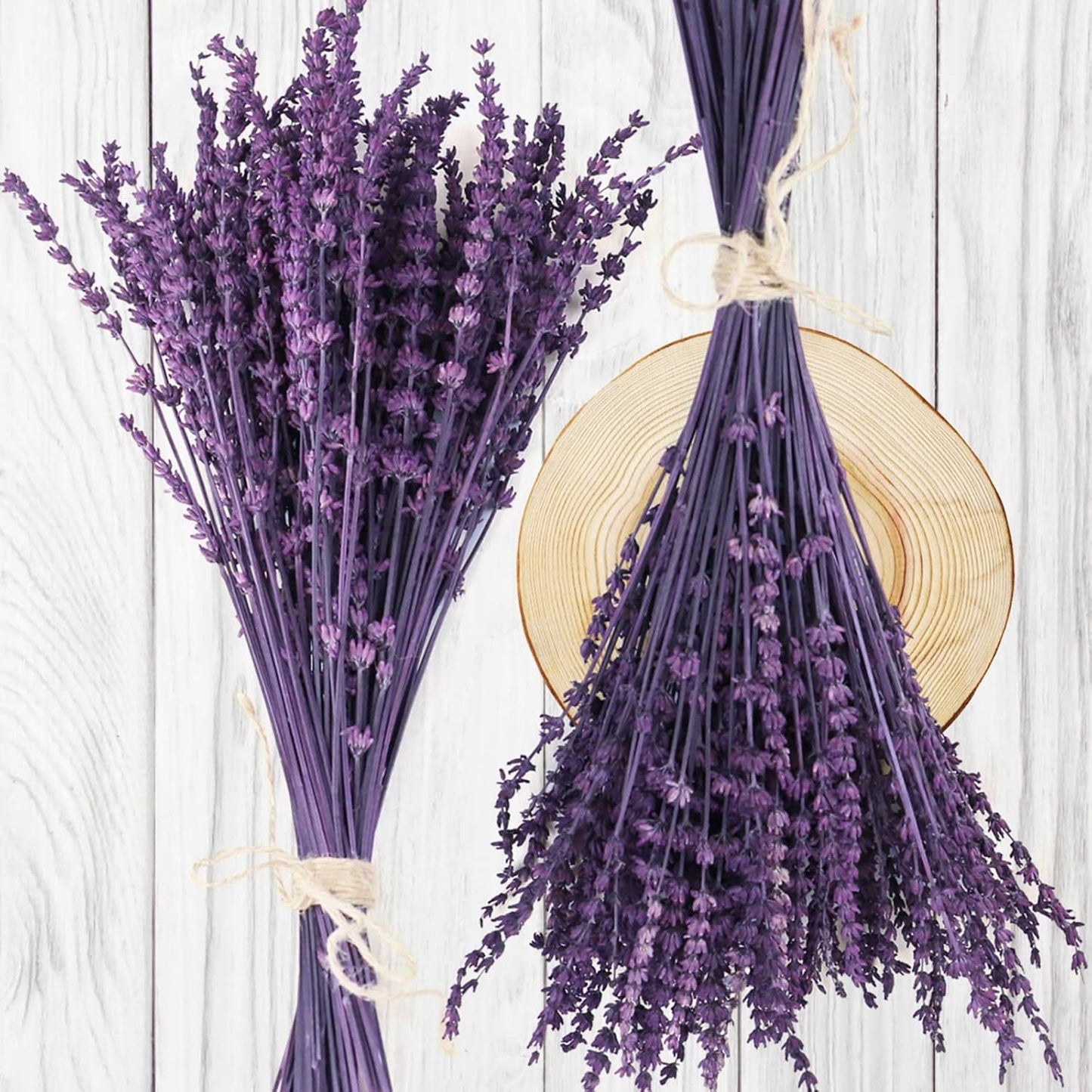 Dried Lavender Flowers Real Stems, Preserved Lavender Bouquet 15-17" Purple | 100% Natural, lavender bundle for shower, home decor, vase filler, wedding decor, aromatherapy, DIY crafts, 50g (1.76 oz)