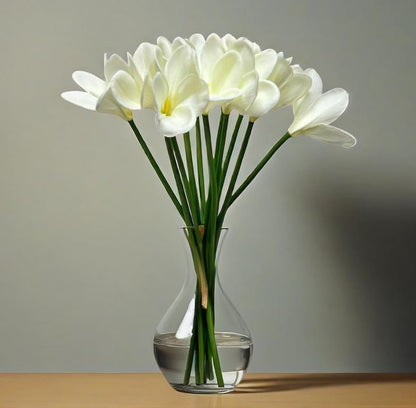 10 pcs White Artificial Plumeria Flowers with Stems,13inch Real Touch | Lifelike Frangipani Fake Flower Bouquet for Home Office Wedding Engagement Party Spring Flowers Decor,Vase Filler,Patio Decor