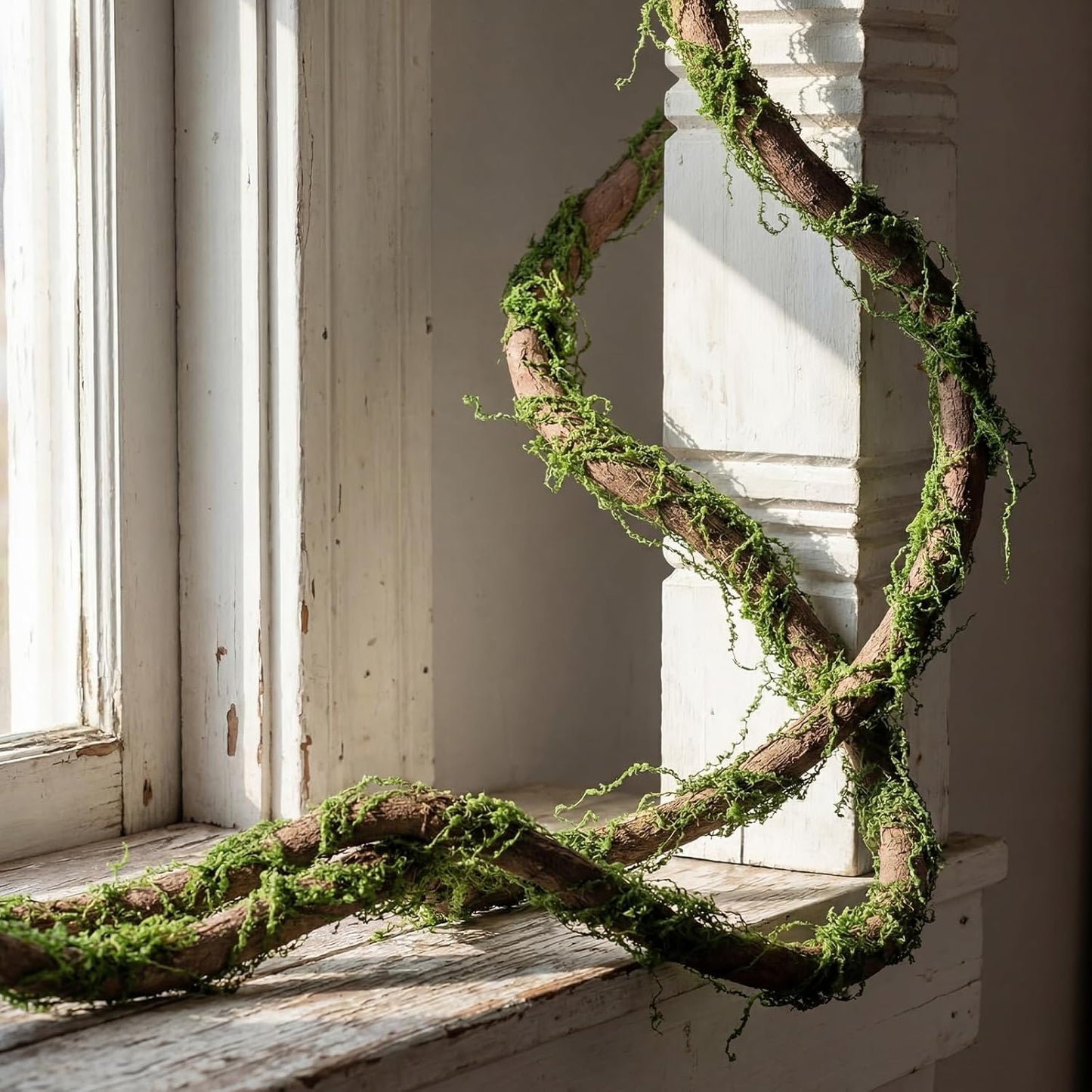 4 Pcs 118in Large Bendable Artificial Tree Branches with Moss