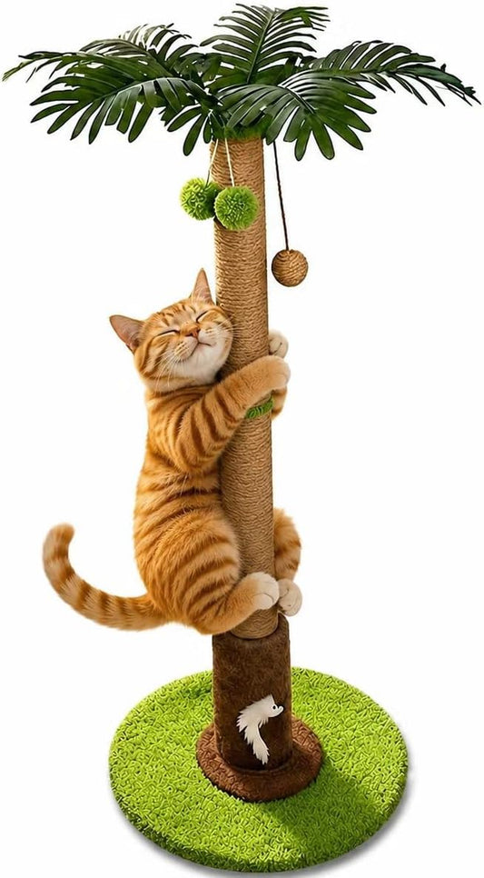 Cat Scratching Post, Sisal Scratcher with Toys for Indoor Cats