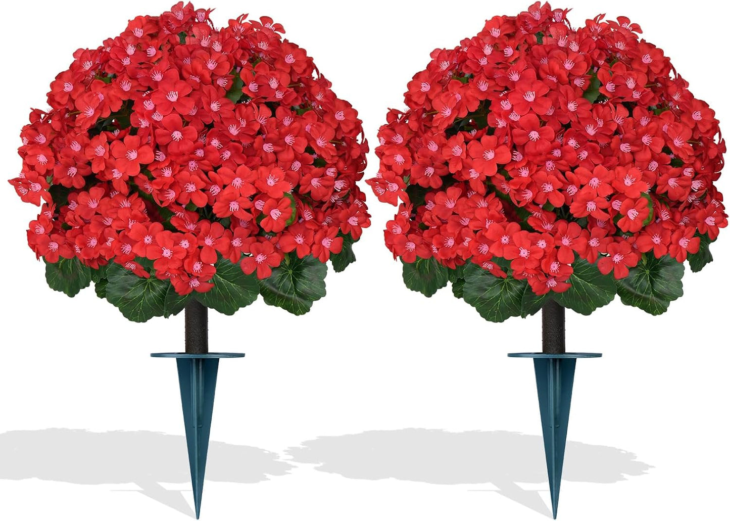 Grooy 2 Pack 4FT Artificial Bougainvillea Flower Topiary Ball for Outdoor | Fake Silk Flowers, Plants Bushes with Ground Spike, Faux UV Resistant, Low-Maintenance, Front Porch Patio Balcony Decor