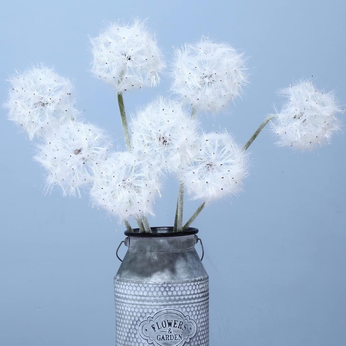TOPIA Artificial Dandelion Flowers with LED Lights with Timer Faux Dandelion Wish Flowers for Christmas Decoration Home Decoration (4 Pcs)