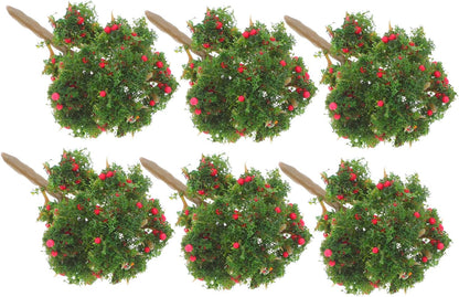6 Pcs Miniature Artificial Trees 2.75 in Fake Fruit Tree Models for DIY Crafts Sand Table Scenery Diorama Displays Home Decor