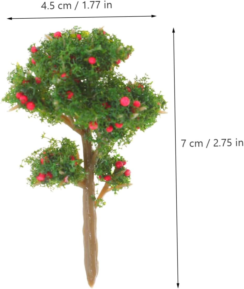 6 Pcs Miniature Artificial Trees 2.75 in Fake Fruit Tree Models for DIY Crafts Sand Table Scenery Diorama Displays Home Decor