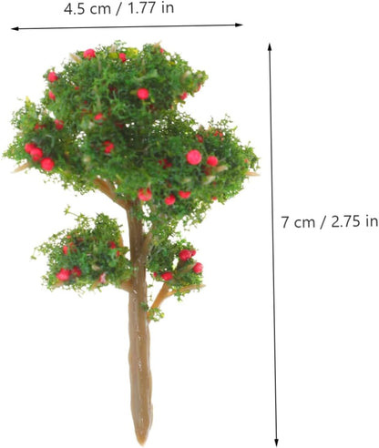 6 Pcs Miniature Artificial Trees 2.75 in Fake Fruit Tree Models for DIY Crafts Sand Table Scenery Diorama Displays Home Decor