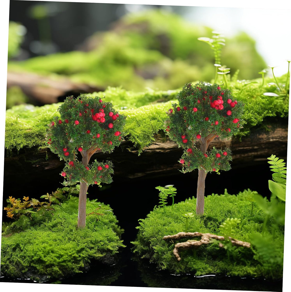 6 Pcs Miniature Artificial Trees 2.75 in Fake Fruit Tree Models for DIY Crafts Sand Table Scenery Diorama Displays Home Decor