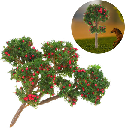 6 Pcs Miniature Artificial Trees 2.75 in Fake Fruit Tree Models for DIY Crafts Sand Table Scenery Diorama Displays Home Decor