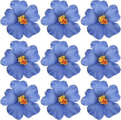 20PCS Red Hawaiian Faux Flowers Hibiscus Flowers Hawaii Party Summer Party DIY Foam Hibiscus Flower for Tabletop Decoration Favors Supplies (No Clip)