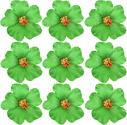 20PCS Red Hawaiian Faux Flowers Hibiscus Flowers Hawaii Party Summer Party DIY Foam Hibiscus Flower for Tabletop Decoration Favors Supplies (No Clip)