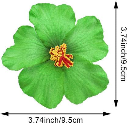 20PCS Red Hawaiian Faux Flowers Hibiscus Flowers Hawaii Party Summer Party DIY Foam Hibiscus Flower for Tabletop Decoration Favors Supplies (No Clip)