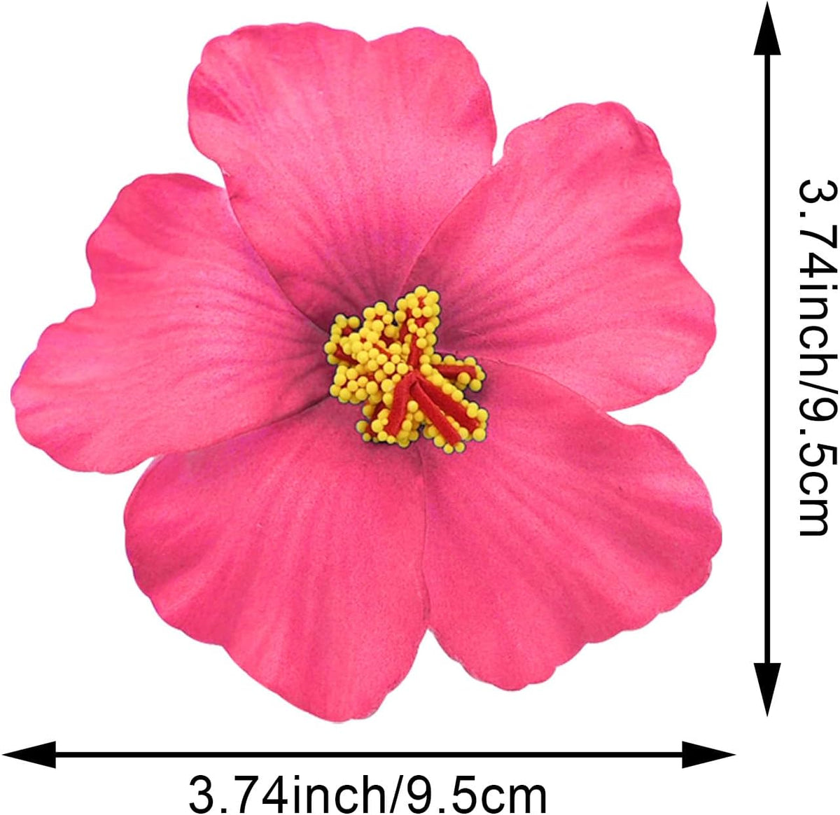 20PCS Red Hawaiian Faux Flowers Hibiscus Flowers Hawaii Party Summer Party DIY Foam Hibiscus Flower for Tabletop Decoration Favors Supplies (No Clip)