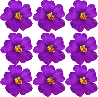 20PCS Red Hawaiian Faux Flowers Hibiscus Flowers Hawaii Party Summer Party DIY Foam Hibiscus Flower for Tabletop Decoration Favors Supplies (No Clip)