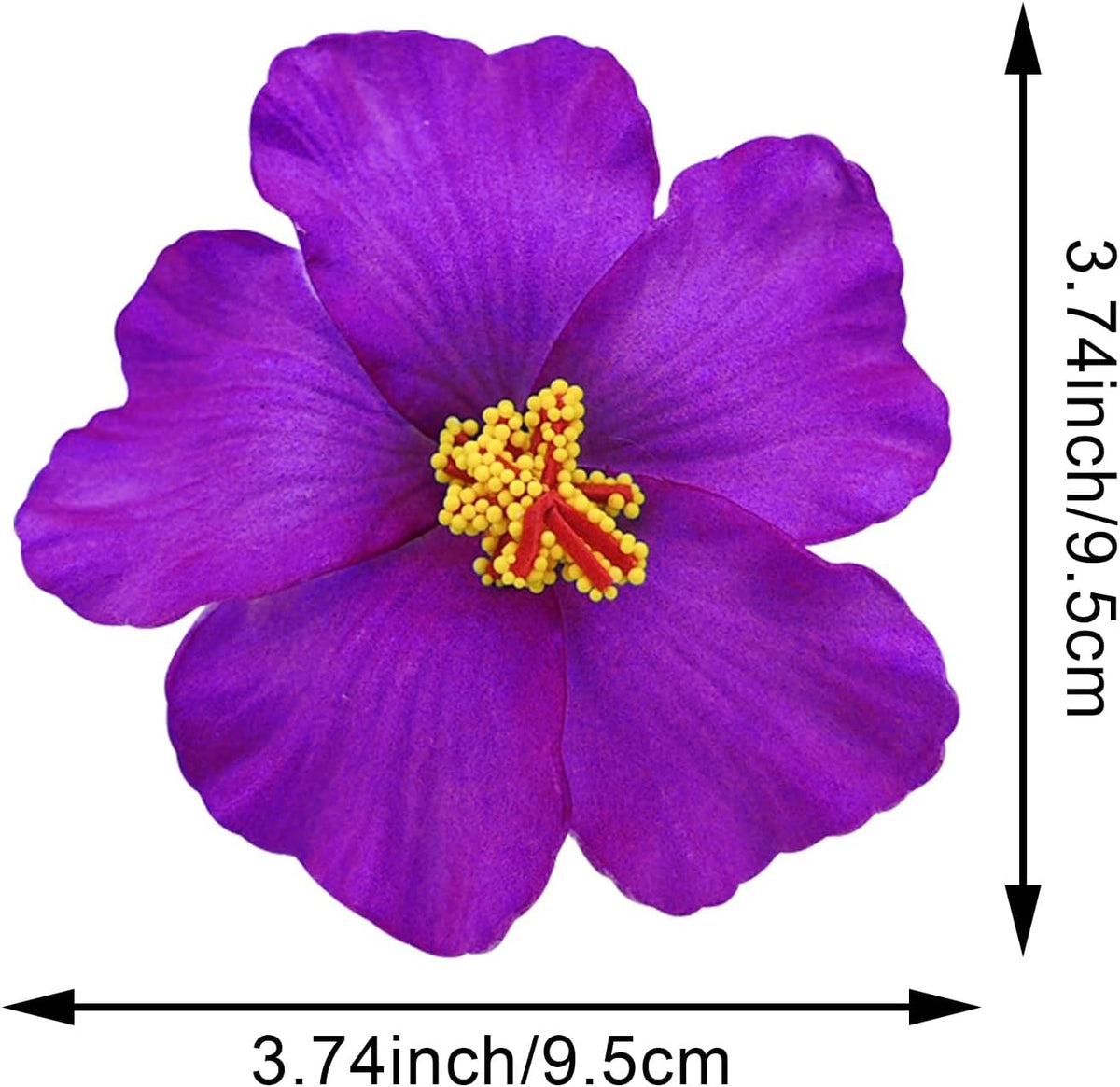 20PCS Red Hawaiian Faux Flowers Hibiscus Flowers Hawaii Party Summer Party DIY Foam Hibiscus Flower for Tabletop Decoration Favors Supplies (No Clip)