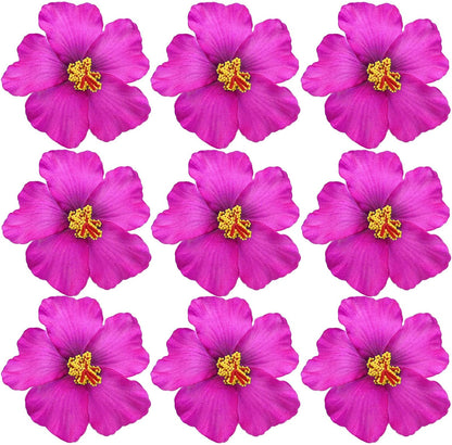 20PCS Red Hawaiian Faux Flowers Hibiscus Flowers Hawaii Party Summer Party DIY Foam Hibiscus Flower for Tabletop Decoration Favors Supplies (No Clip)