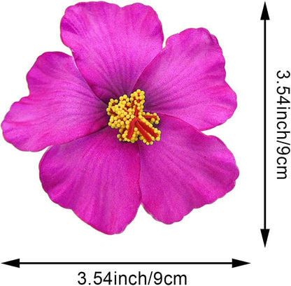 20PCS Red Hawaiian Faux Flowers Hibiscus Flowers Hawaii Party Summer Party DIY Foam Hibiscus Flower for Tabletop Decoration Favors Supplies (No Clip)