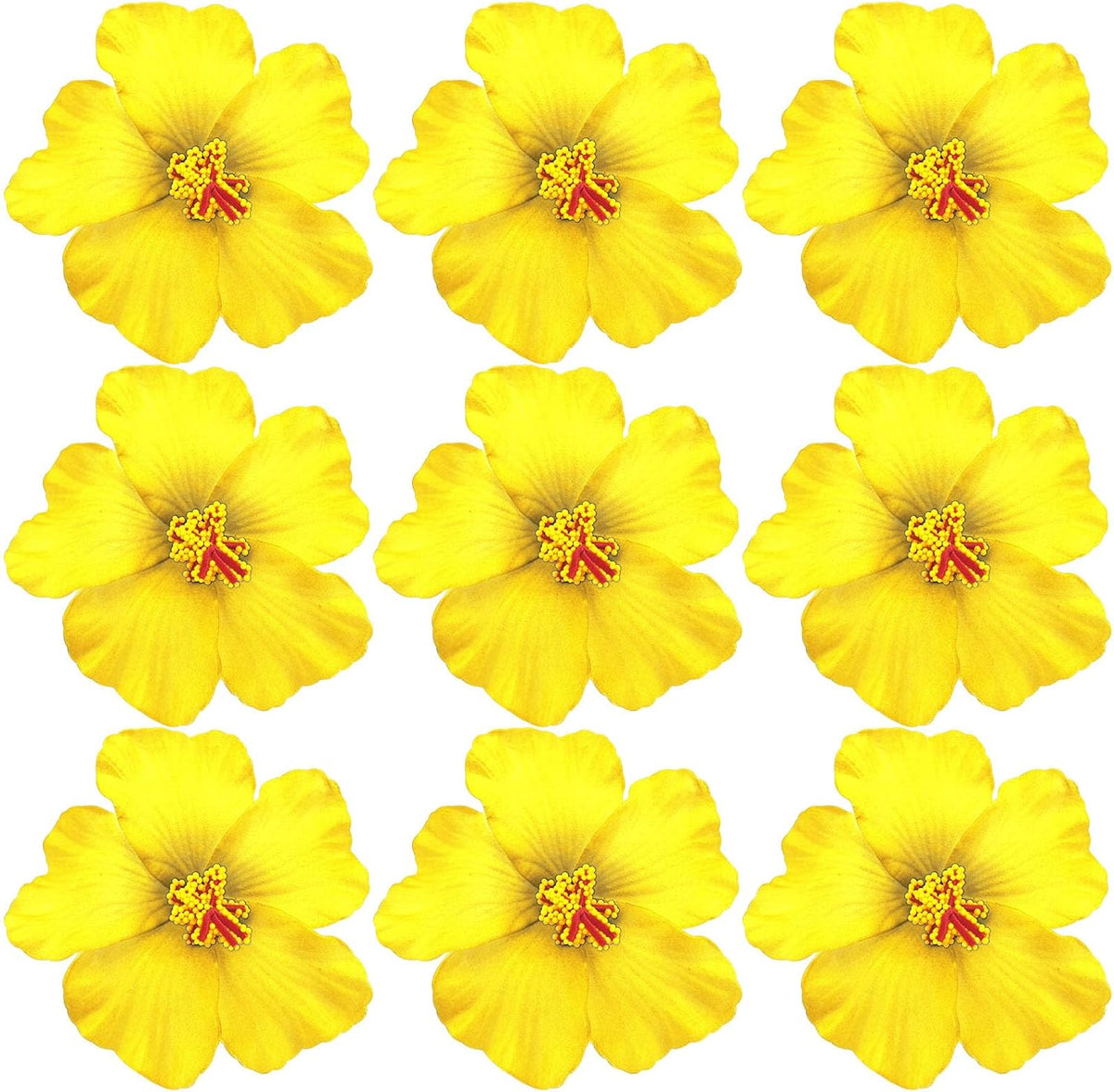 20PCS Red Hawaiian Faux Flowers Hibiscus Flowers Hawaii Party Summer Party DIY Foam Hibiscus Flower for Tabletop Decoration Favors Supplies (No Clip)