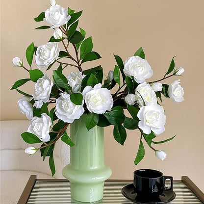 4Pcs Artificial Gardenia Flowers, White Gardenia Flowers with Stems Real Looking Gardenias Bouquet Faux Gardenias Flower Bouquet for Weddings Flower Arrangements Parties Decor