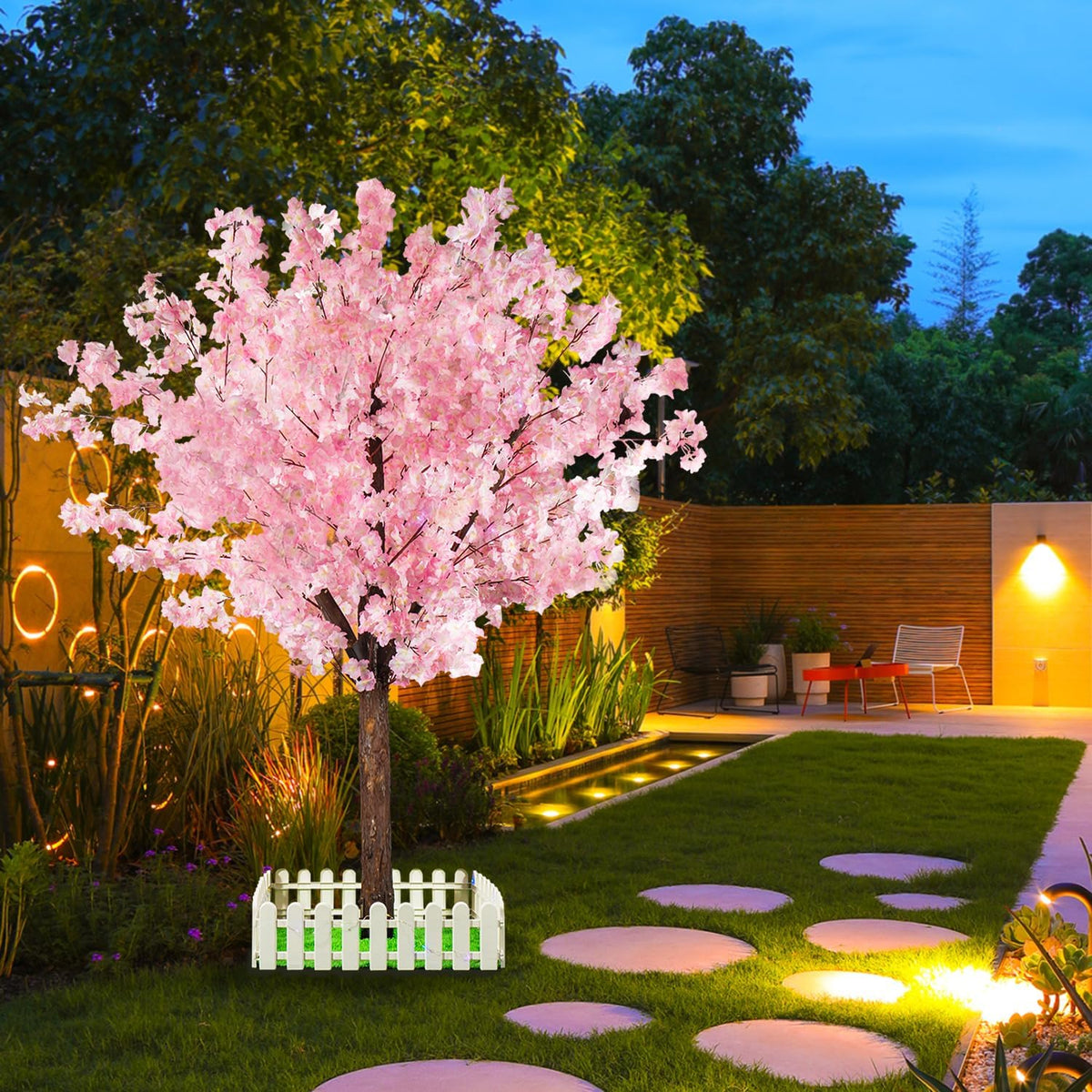 Artificial Cherry Blossom Tree - Handmade Pink Fake Cherry Blossom Tree Centerpieces for Wedding Party Christmas Garden Indoor & Outdoor