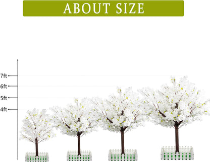 Artificial Cherry Blossom Tree - Handmade Pink Fake Cherry Blossom Tree Centerpieces for Wedding Party Christmas Garden Indoor & Outdoor