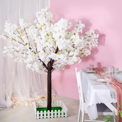 Artificial Cherry Blossom Tree - Handmade Pink Fake Cherry Blossom Tree Centerpieces for Wedding Party Christmas Garden Indoor & Outdoor