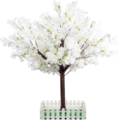 Artificial Cherry Blossom Tree - Handmade Pink Fake Cherry Blossom Tree Centerpieces for Wedding Party Christmas Garden Indoor & Outdoor