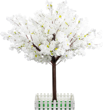 Artificial Cherry Blossom Tree - Handmade Pink Fake Cherry Blossom Tree Centerpieces for Wedding Party Christmas Garden Indoor & Outdoor