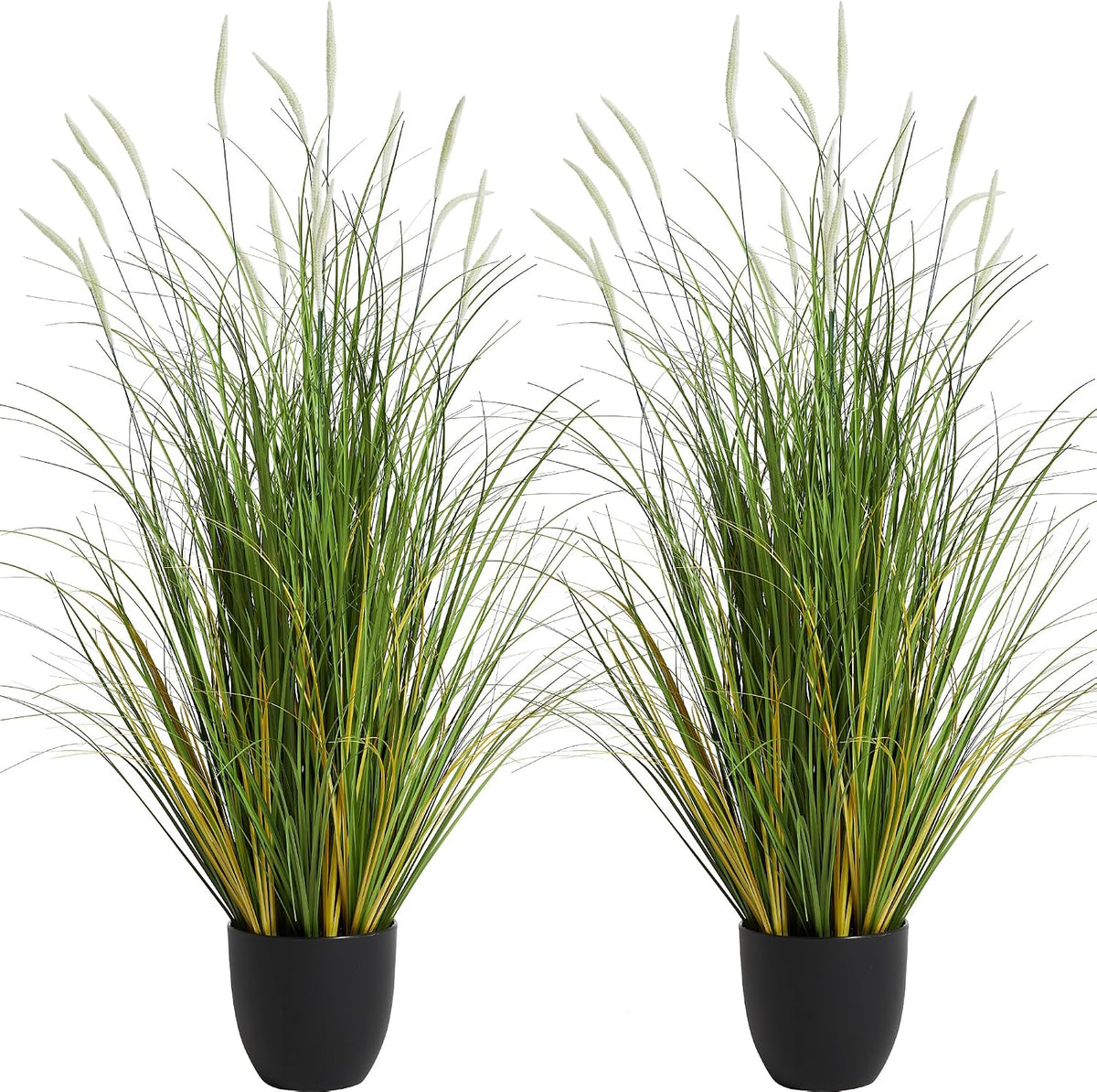 3ft 2-Pack Artificial Cattail Reed Grass, 35in Artificial Fake Onion Plant