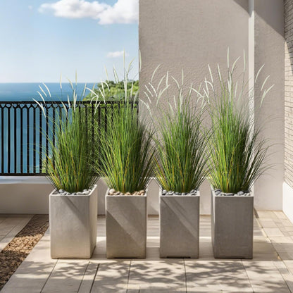 3ft 2-Pack Artificial Cattail Reed Grass, 35in Artificial Fake Onion Plant
