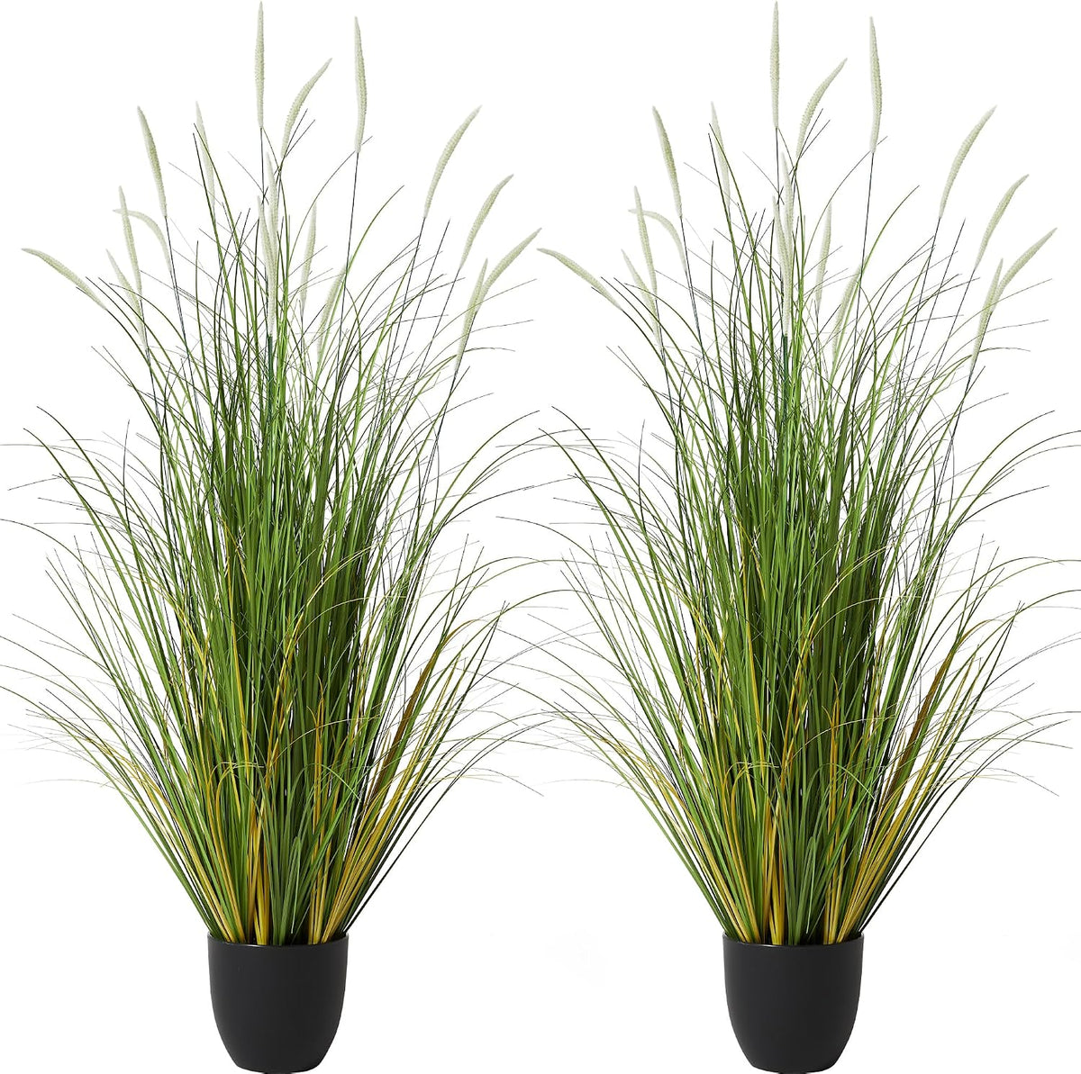 3ft 2-Pack Artificial Cattail Reed Grass, 35in Artificial Fake Onion Plant
