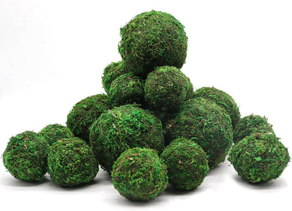 4" Decorative Round Moss Balls (Set of 6) Fake Moss Ball for Bowl Fillers | Handmade Large Green Moss Balls for Home Decor, Aquarium, Centerpiece Bowls, Parties, DIY Crafts, and Wedding Displays