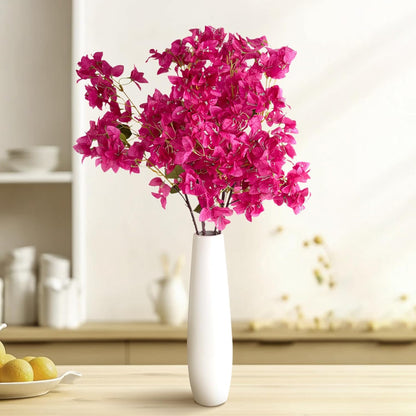 Silk Bougainvillea Artificial Flowers, UV Resistant, 48 Branches, Long Stems Faux Flower, Realistic Fake Bougainvillea Vines, for Wedding Porch Home Party Garden DIY Decor - 38 inch (Fuchsia)