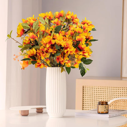 Silk Bougainvillea Artificial Flowers, UV Resistant, 48 Branches, Long Stems Faux Flower, Realistic Fake Bougainvillea Vines, for Wedding Porch Home Party Garden DIY Decor - 38 inch (Fuchsia)