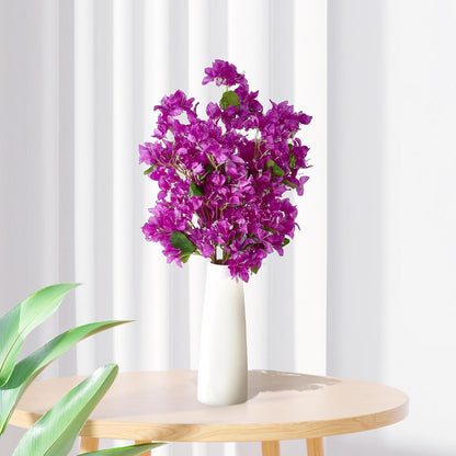 Silk Bougainvillea Artificial Flowers, UV Resistant, 48 Branches, Long Stems Faux Flower, Realistic Fake Bougainvillea Vines, for Wedding Porch Home Party Garden DIY Decor - 38 inch (Fuchsia)