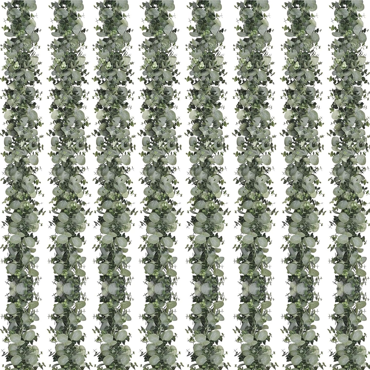 Dolicer 2 Packs 6FT Artificial Eucalyptus Garland, Faux Greenery Garland Hanging Fake Silver Dollar Eucalyptus Leaves Vines for Wedding Backdrop Arch Table Wall Party Home Decor