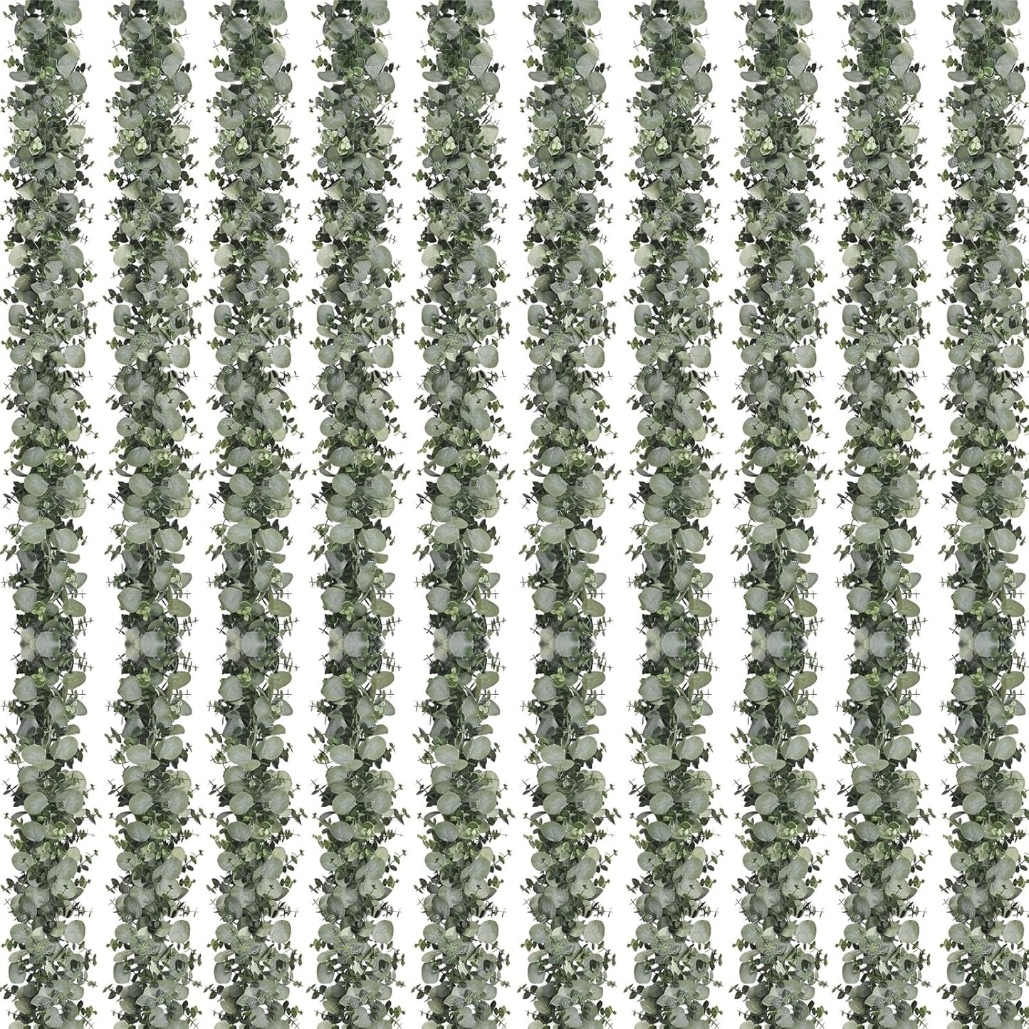Dolicer 2 Packs 6FT Artificial Eucalyptus Garland, Faux Greenery Garland Hanging Fake Silver Dollar Eucalyptus Leaves Vines for Wedding Backdrop Arch Table Wall Party Home Decor