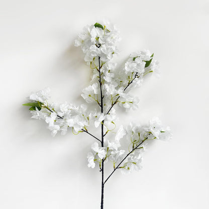 5 pink simulated cherry blossom branches wedding window flower decoration | Home decoration, wedding dress display, encrypted cherry blossom branches, fake peach blossoms, 33.5 inches (deep pink)