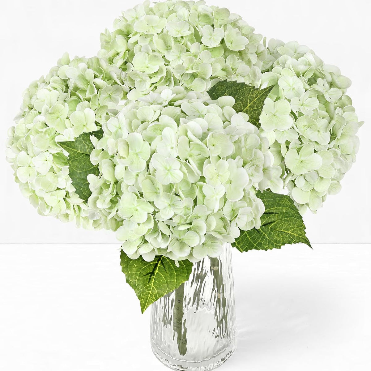21" Blue Hydrangea Artificial Flowers Real Touch Latex Fake Hydrangeas