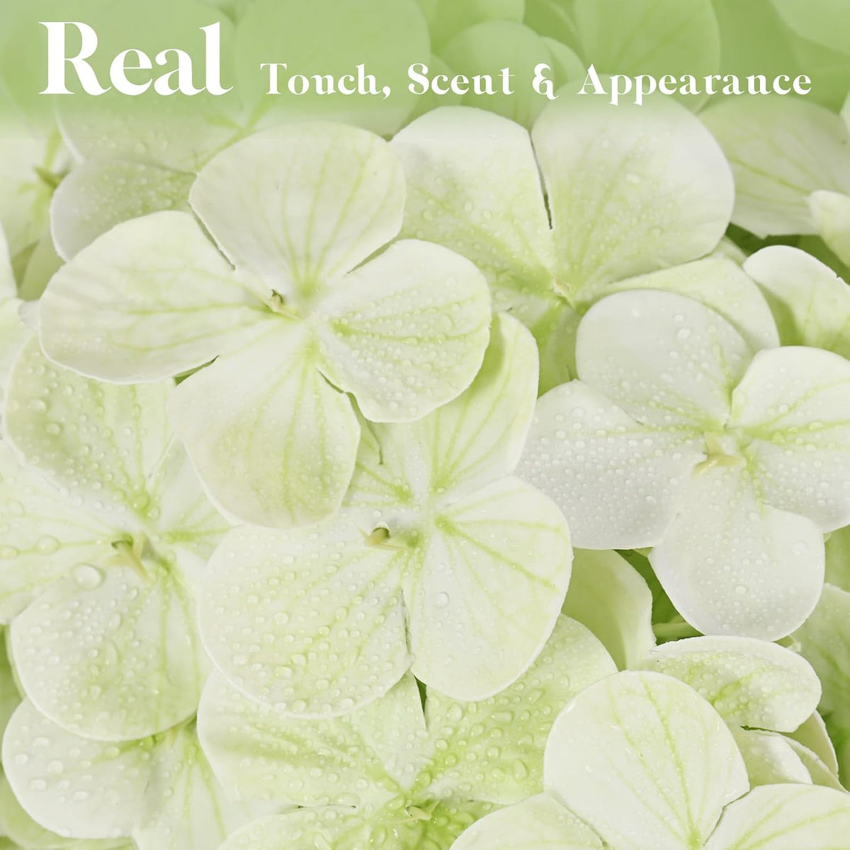 21" Blue Hydrangea Artificial Flowers Real Touch Latex Fake Hydrangeas