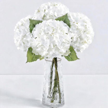 21" Blue Hydrangea Artificial Flowers Real Touch Latex Fake Hydrangeas