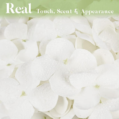 21" Blue Hydrangea Artificial Flowers Real Touch Latex Fake Hydrangeas