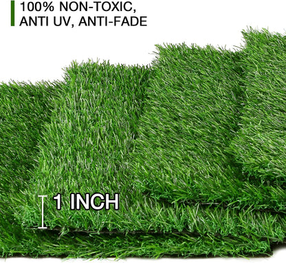 8 Pack Artificial Grass Square Mats, 12"x12" Fake Grass Placemats to Match Table Runner for Golf Football Summer Party Table Centerpiece, Turf Patch for Crafts