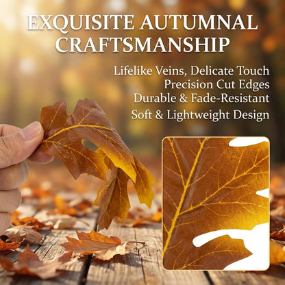40PCS Artificial Fall Maple Leaves - Thanksgiving Decorations