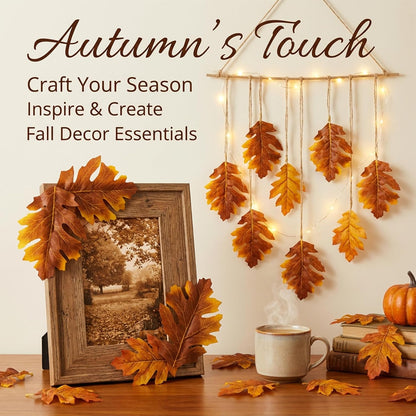 40PCS Artificial Fall Maple Leaves - Thanksgiving Decorations