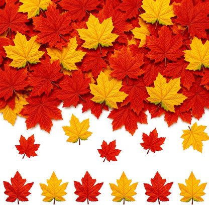 40PCS Artificial Fall Maple Leaves - Thanksgiving Decorations