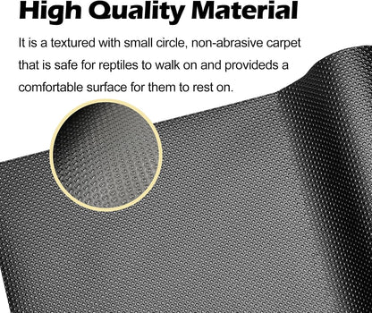 Reptile Carpet Bearded Dragon Tank Accessories for 40 Gallon, 20 Gallon, 50 Gallon,75 Gallon Tank, 17.5x39 Inch Non-Adhesive Reptile Mat Terrarium Liner For Leopard Gecko, Snake, Lizard and Tortoise