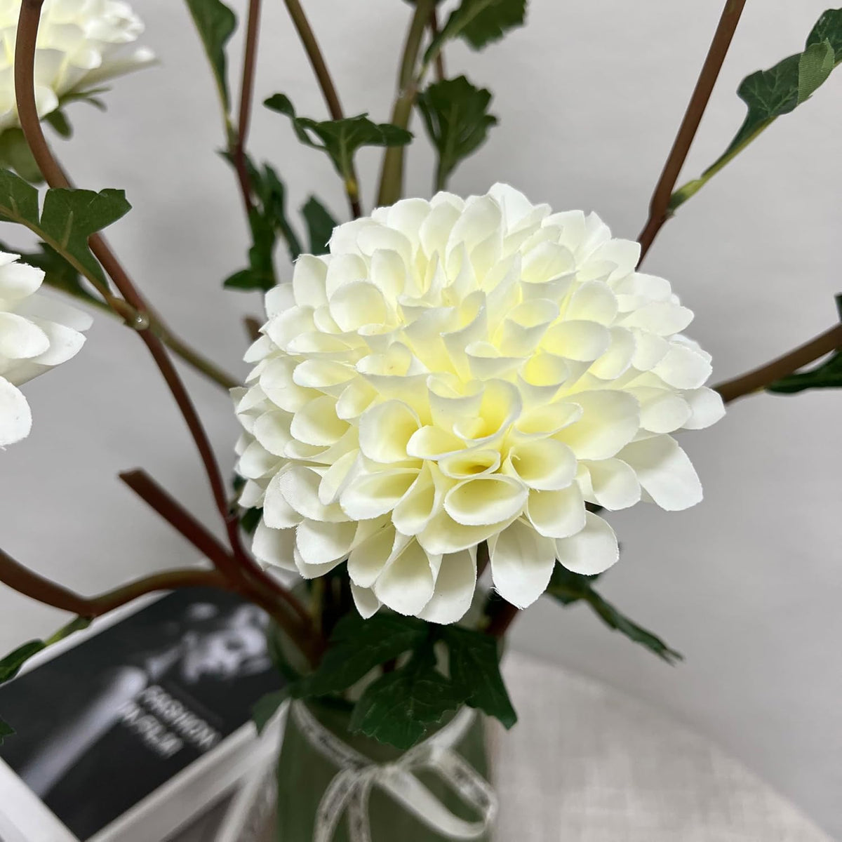 Pink Dahlia Artificial Flowers Faux Dahlias Silk Flower for Home Decor