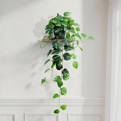 Fake English Ivy Artificial Plants - 33" Set of 2 Realistic Artificial Silk Ivy Vines with Pots, Faux Plants Indoor Home Decor, Low Maintenance Hanging Plant Decoration