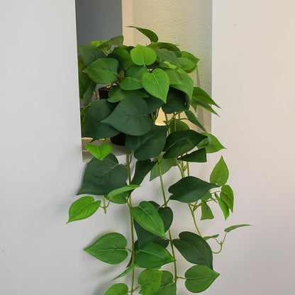 Fake English Ivy Artificial Plants - 33" Set of 2 Realistic Artificial Silk Ivy Vines with Pots, Faux Plants Indoor Home Decor, Low Maintenance Hanging Plant Decoration